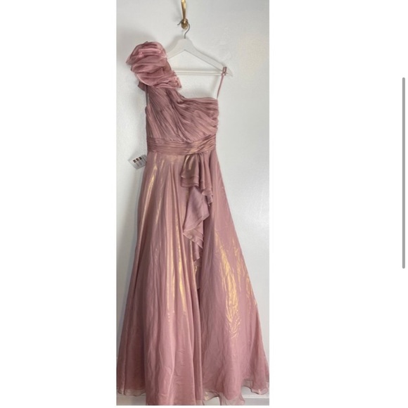 Mac Duggal Dresses Mac Duggal Rosette Oneshoulder Iridescent Ball